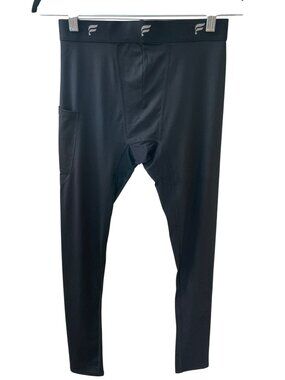 Fabletics Base Layer Full-Length Tights Black Stretch Men's Sz Small $55 NWT